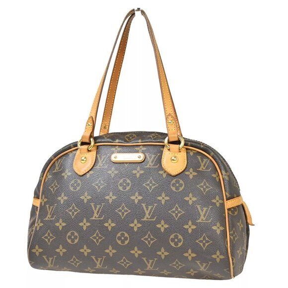 LOUIS VUITTON Montorgueil PM Shoulder Bag Monogram Leather Brown - Picture 1 of 16